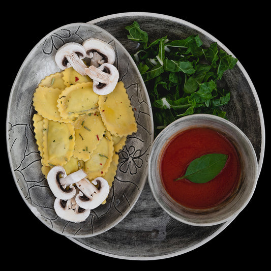 Spinach & Ricotta Ravioli in Tomato Sauce